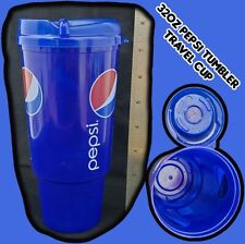 Whirley Blue Pepsi Cola 32oz Plastic TUMBLER TRAVEL CUP -NO STRAW*  picture