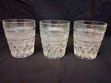 Vintage ANCHOR HOCKING Wexford Old Fashioned Tumbler set of 3 picture