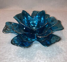 Art Glass Flower Shaped Votive   Candle Holder Party Light Center Deco.NEW picture