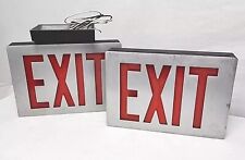 Vintage EXIT Sign - Ceiling Mount One Sided Lot Of Two  picture