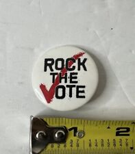 Vintage MTV Rock The Vote Button Pin 1990's picture