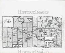 1966 Press Photo Map Showing Novi Township, Farmington Township, Michigan picture