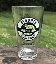 STOUDT'S Brewery, Adamstown, PA, Retired & RARE White Label Beer Pint Glass picture