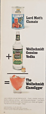 1969 Lord Mott's Clamato Cocktail Make Wolfschmidt Clamdigger Beverage Print Ad picture