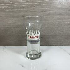 Vintage 1960's Hamm's WHITE PINE RED Sham Style Beer Glass 7oz Bar Glass picture