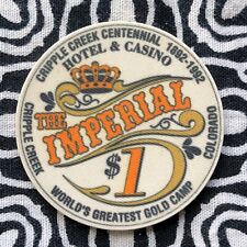 The Imperial $1 LE Centennial 1892-1992 Cripple Creek, Colorado Casino Chip QX11 picture