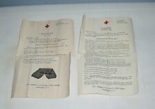 1940's The American National Red Cross US Army Navy Helmet Muffler Instructions picture