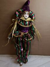 Vintage Colorful Jester - Porcelain Doll /Hand-Painted 18