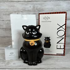 Lenox Eternal Halloween Cat Treat Jar With Sound 8.5