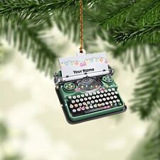 Personalized Typewriter Christmas Ornament, Typewriter Typewriting Xmas Ornament picture
