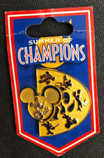 disney Pin 63953 Summer of Champions Gold Medal Spinner Mickey Mouse moving picture