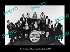 OLD LARGE HISTORIC PHOTO OF THE FERRIS JAZZLAND REVUE JAZZ BAND c1925 picture
