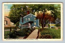Haverhill MA-Massachusetts, Garden At Poet Whittier's c1917 Vintage Postcard picture