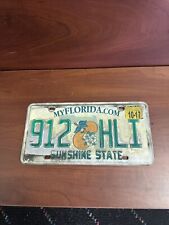 Florida Sunshine State Green on White Auto Truck Car License Plate  2017 picture