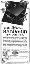 Solid Kumfort Mandarin Bridge Set ORIENTAL BOY DRAGON DESIGN Small 1927 Print Ad picture