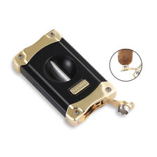 Galiner Gold Luxury Cigar Cutter Puncher Stainless Steel V-Cutter W/ Gift Box picture
