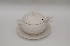 Vintage Sanor Ceramica Soup Tureen With Ladle And Plate, Portugal picture