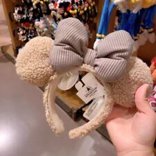 Disney 2023 authentic Winter brown bow minnie mouse ear Headband picture