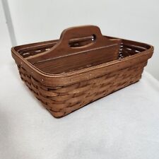 Longaberger 2006 Rich Brown Carry Caddy Basket+Protector ORGANIZE TEACHER STORE picture