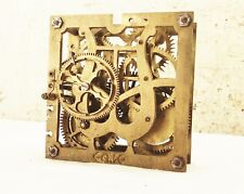 Vtg antique Brass wall clock movement gears sprockets industrial steampunk decor picture