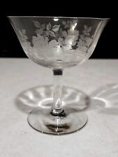 1- Fry Glass Rose Pattern  Champagne Sherbet Glass picture