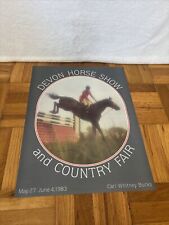 VINTAGE 1983  Devon Horse Show & County Fair Poster Devon PA Carl Whitney Bucks picture