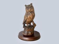 Remarkable Vintage carved Wood Statue shaped like an Owl Germany Black Forest picture