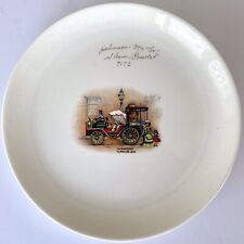 Vintage La Mancelle 1878 Bollee Automobile Johnson Matthey Sample Ceramic Plate picture