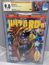 Wizard Magazine 11 CGC Graded 9.0 SS Signed Full Todd McFarlane Spawn 1992 White picture