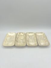 Sea Shell Dishes/Trays/Trinket CAPIZ Mother Of Pearl Set/4 6x3