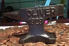 Oliver Tractor Anvil Heavy Iron Collector Paper Weight Man Cave Farm GIFT RANCH picture
