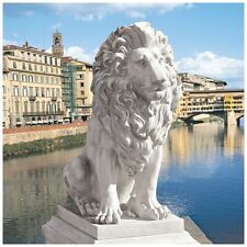 Italian Estate Grande Quiet Strength & Courage Lion Sentinel Classic Art Statue picture
