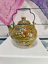 Vintage Mid Century Japan Ceramic Floral Teapot picture
