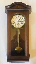 Montreux Wall Clock Wood and Glass Cabinet Chimes Key Included picture