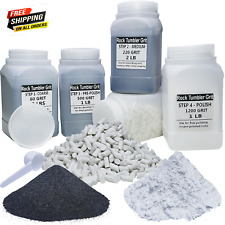 8 LBS Large Weight Rock Tumbler Grit Kit and Ceramic Tumbling Filler Media NEW picture