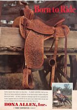 Bona Allen Tandy Corp Rodeo Style Leather Saddle Cowgirl Ridden Vintage Print Ad picture