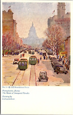 Postcard Unused Pennsylvania Ave Route Of Inaugural Parades Washington D C [by] picture