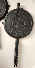 Antique Griswold American No. 8 885B Cast Iron Waffle Maker Erie PA. Pat 1908 picture