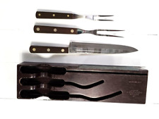 Vintage Cutco Knife and Fork Carving Set In Storage Sharpener Case No 21, No 37 picture