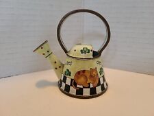 Vtg. Kevin Chen Cat Watering Can No. 690 1999 picture