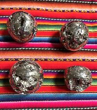 Four  Pieces (04) Pyrite Sphere Semiprecious Stone From Peru picture