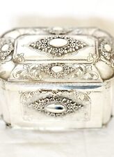 Ethrog Box Judaica Sterling Silver 925 Exquisite Vintage Made In Israel 1950s picture