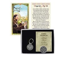 St Saint Francis of Assisi Collar Medal Dog Tag, Pet Animals Prayer Card, Token picture