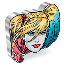 DC COMICS - Faces of Gotham - HARLEY QUINN 1oz Pure Silver Coin - NZ Mint picture