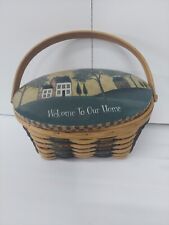 Wicker Basket Welcome Home Lid 10x5 picture