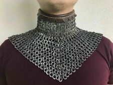 Mild Steel Chainmail Flat Ring Dome Riveted 9 mm Collar Oil Finished picture