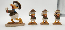 WDCC DISNEY DONALD DUCK “Happy Camper” & 3 NEPHEWS “A Real Trooper” RARE 4pc SET picture