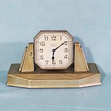 Antique Art Deco Elgin 8 Day Mantel Shelf Desk Swivel Clock Mechanical Wind Read picture