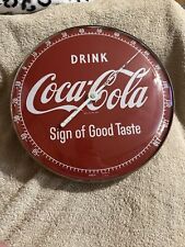 12” GLASS DRINK COCA COLA ADVERTISING THERMOMETER SIGN picture
