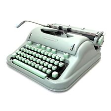 1963 Hermes 3000 Typewriter w/Case Working Seafoam Green Pica Portable Vtg picture